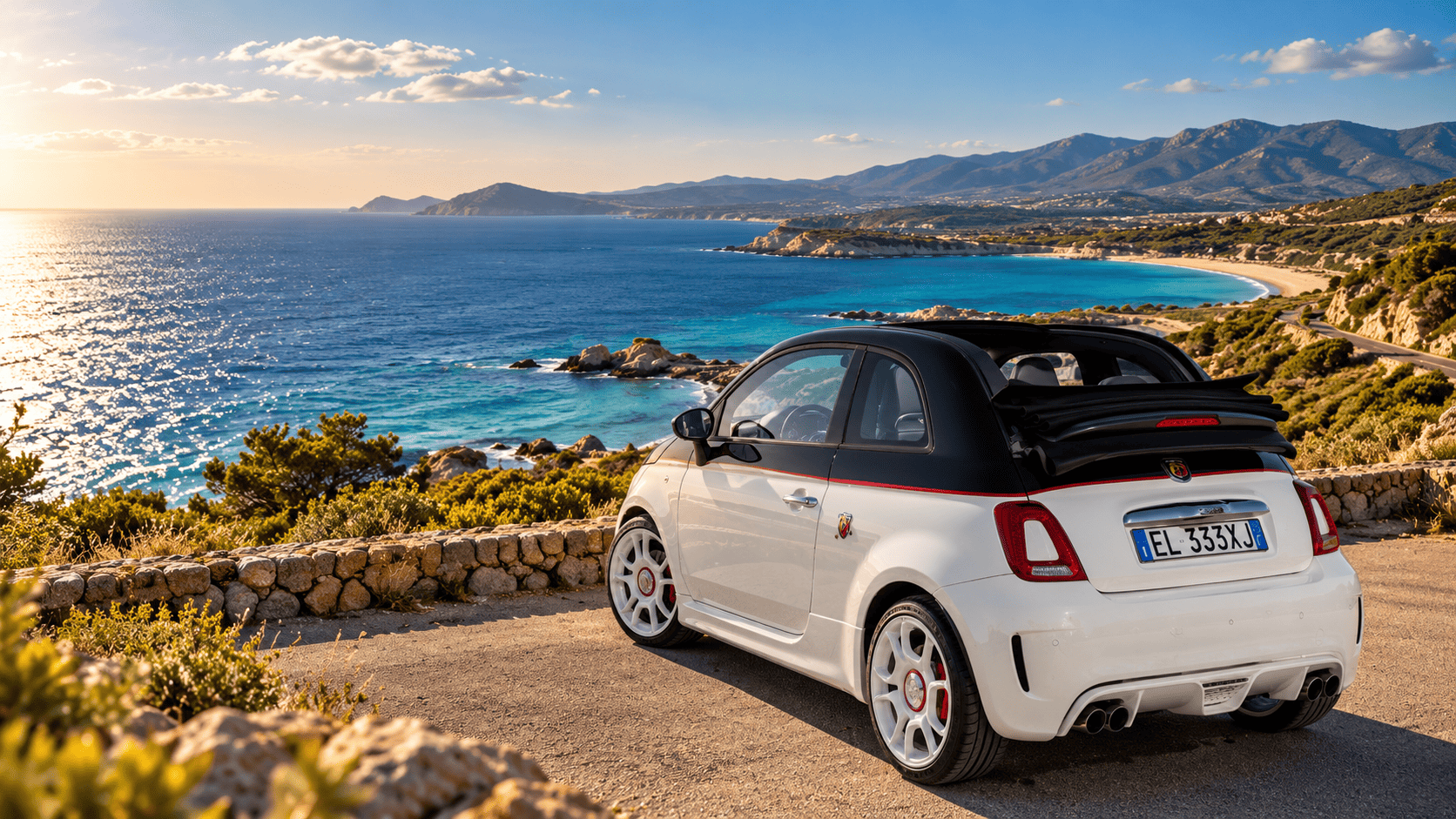 Sardinia autumn convertible rental